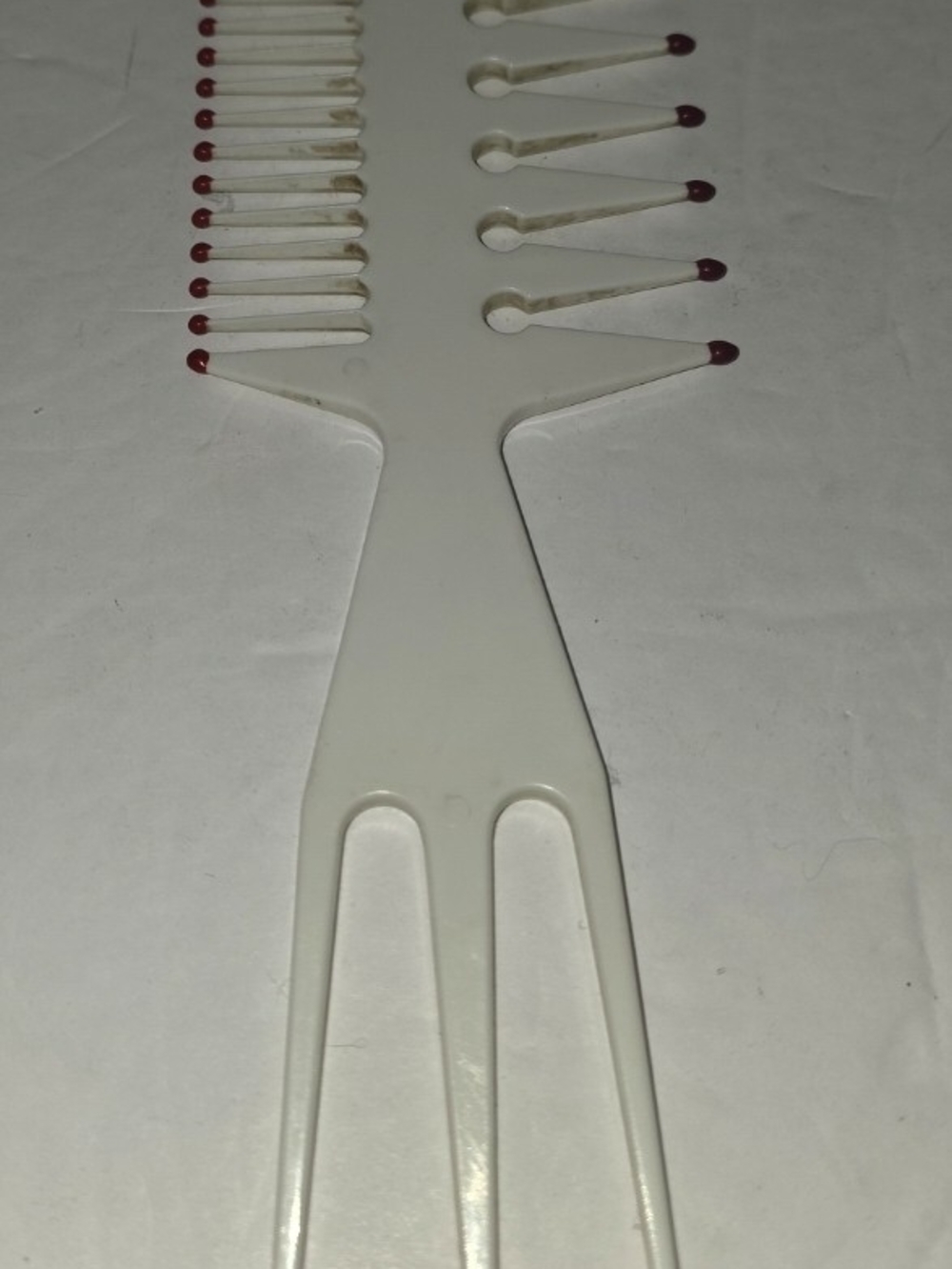 Vintage Marianna Professional 3 In One Sided Wide Tooth Comb Pick 1980s